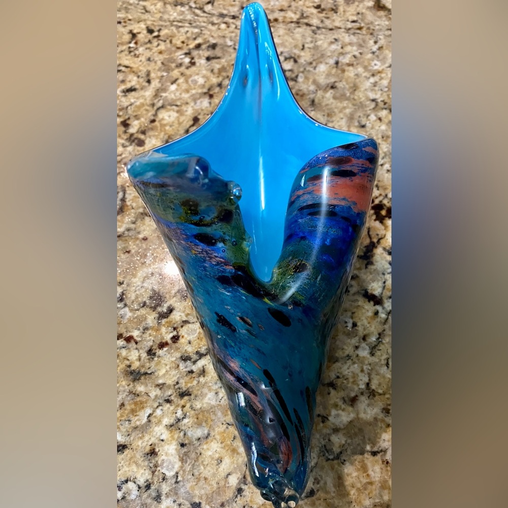 Murano Manta Ray Wine Bottle Holder